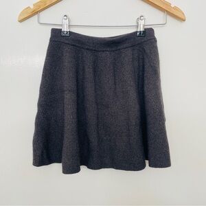 Zara Knitwear Girls Gray Knit Ribbed Circle Skirt